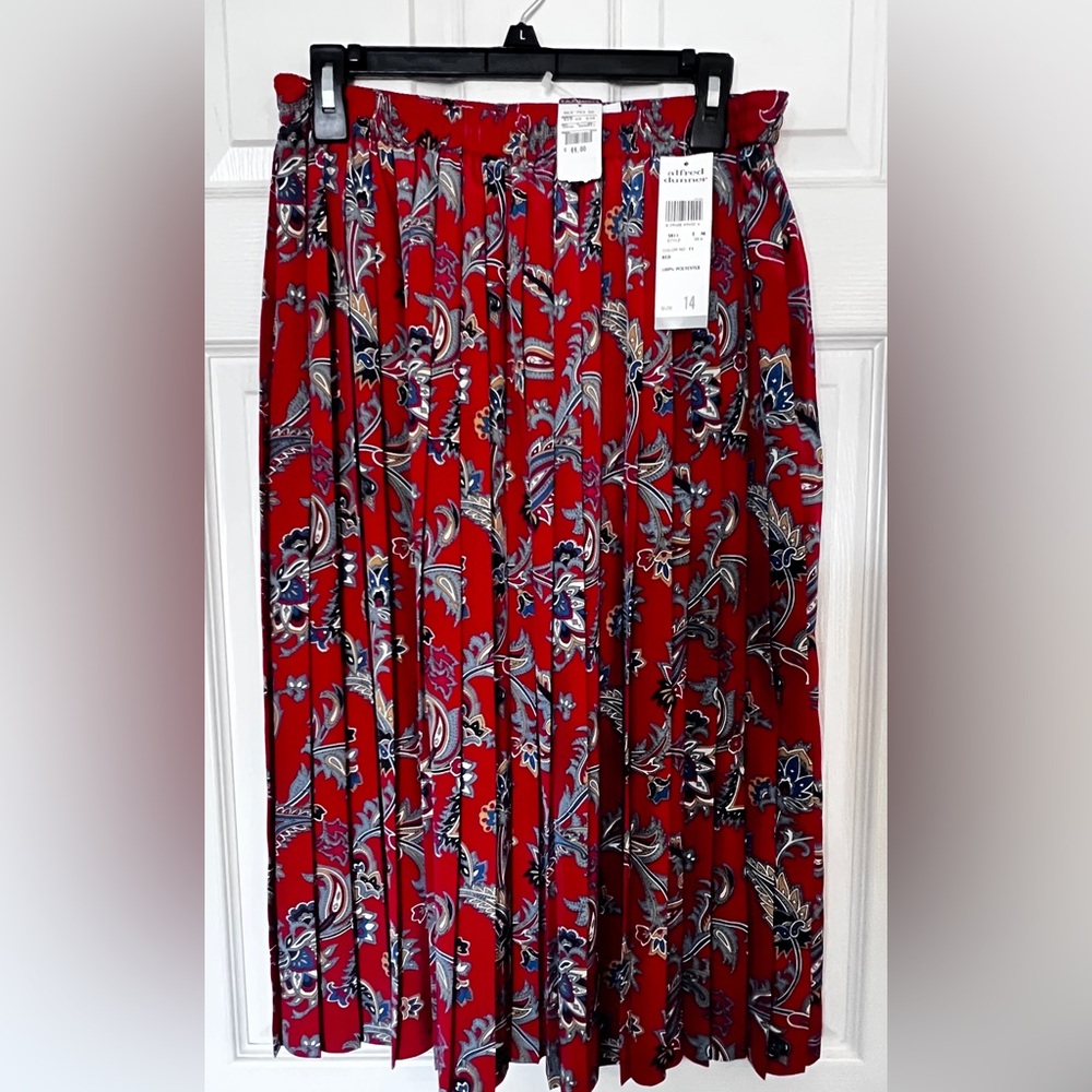 Vintage Y2K Alfred Dunner Pleated Skirt Size 14 Kaufmann’s Tag Still Attached!